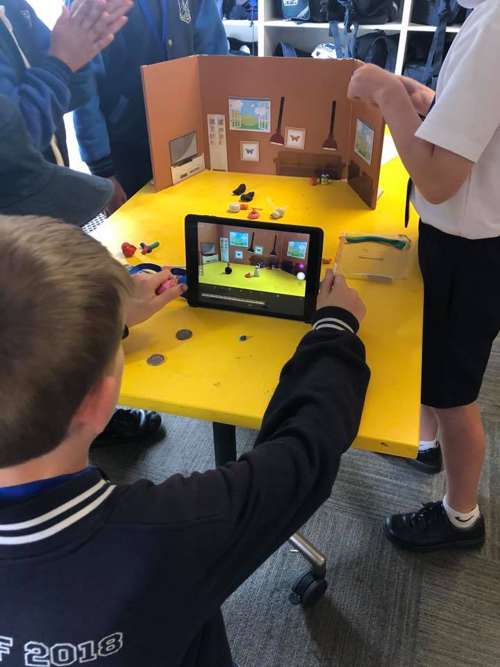 Kids Castle kids getting interactive on tablets